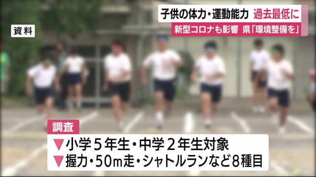 静岡県の小学5年男女と中学2年女子の運動能力が過去最低　新型コロナで運動時間が減少