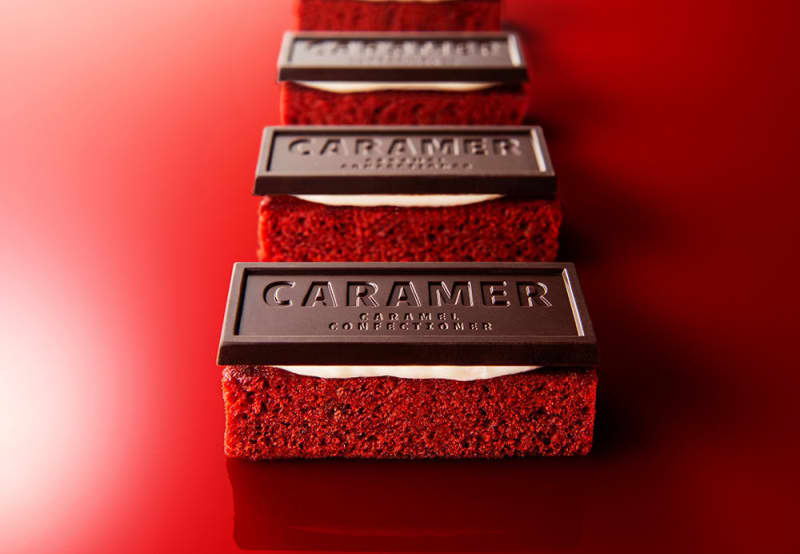"Red Velvet Brownie" with an impressive bright crimson color from CARAMER and 3 kinds of brownies ...