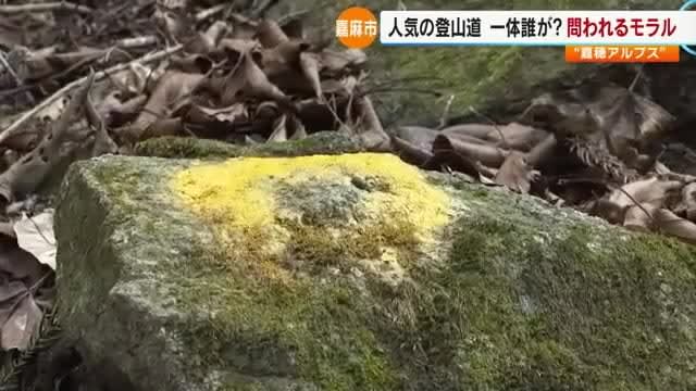 「目印の横に…意味がない」　登山道に多数の“矢印”ペイント　人気レジャーに問われるモラル　【福岡】