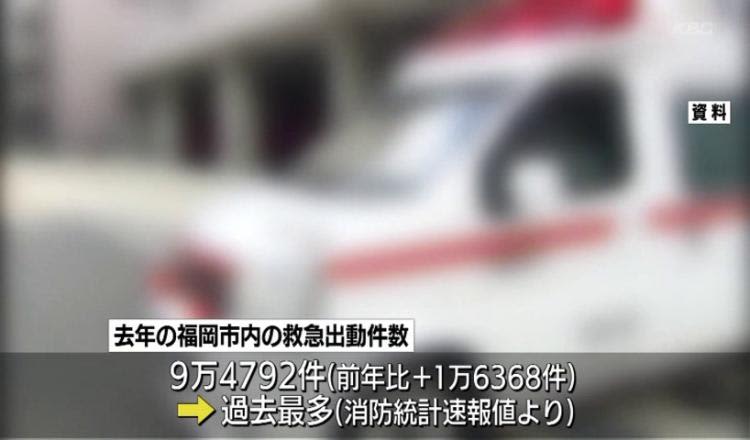 福岡市の去年の救急出動件数が最多　コロナも影響