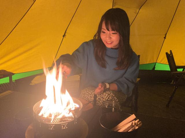 真冬の札幌…街中“おしゃキャンプ気分”…焚き火＆あぶりグルメ”…テント内あったか