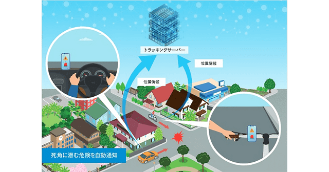 KDDI, Demae-can, and Nihon Kotsu are testing a system that prevents intersection accidents using smartphone location information.dead bike...