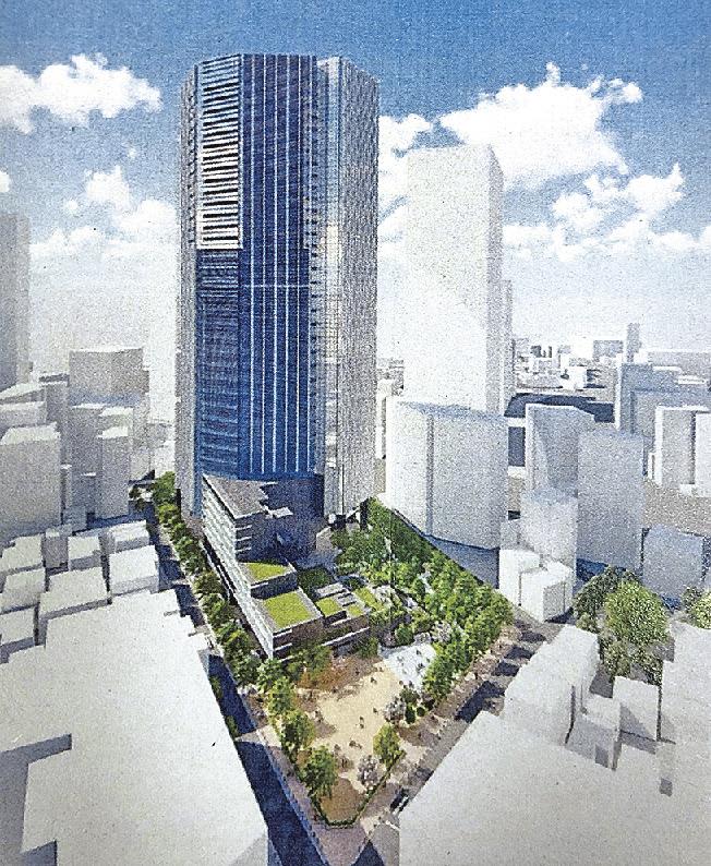 三田五丁目西地区再開発、延べ７・５万平米高層ビル・２５年度着工めざす／準備組合