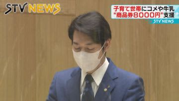 【物価高対策で】子育て世帯に８０００円分商品券　道議会