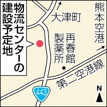 物流センター予定地の地図