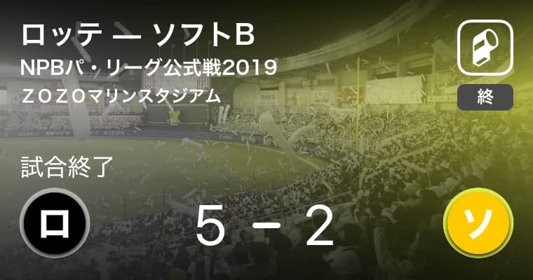 【試合終了】ロッテがソフトバンクから3連勝！