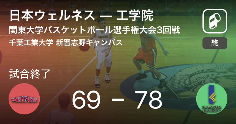 【関東大学バスケットボール選手権大会2回戦】工学院が日本ウェルネスを破る