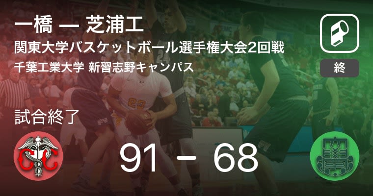 【関東大学バスケットボール選手権大会2回戦】一橋が芝浦工に大きく点差をつけて勝利