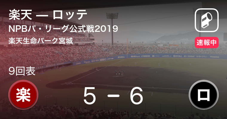 【ロッテ、井上が勝ち越しのタイムリーヒット！】NPBパ・リーグ公式戦ペナントレース 楽天vsロッテ