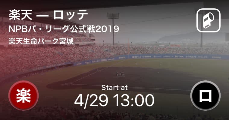 【NPBパ・リーグ公式戦ペナントレース】まもなくプレーボール！楽天vsロッテ