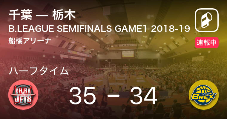 【速報中】千葉vs栃木は、千葉が1点リードで前半を折り返す