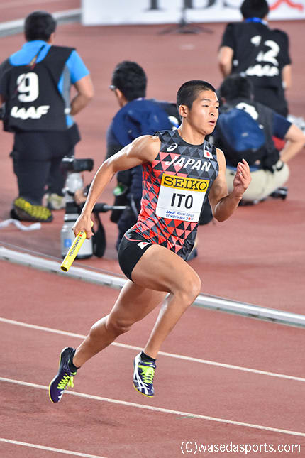 伊東が世界リレーの男女混合マイルで躍動！