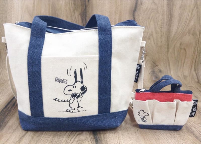 ポケットどんだけ...付録のスヌーピートートセット、可愛いくて超使えます！