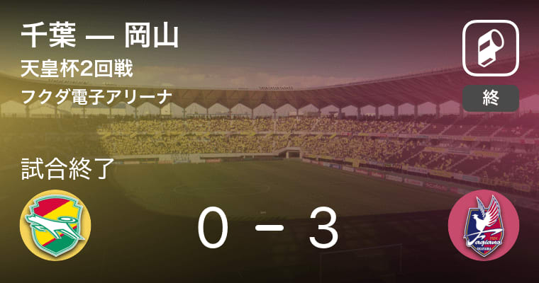 【天皇杯2回戦】岡山が千葉を突き放しての勝利