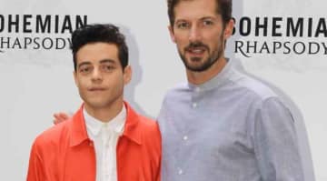 Rami Malek & Gwilym Lee Attend 'Bohemian Rhapsody' Photocall