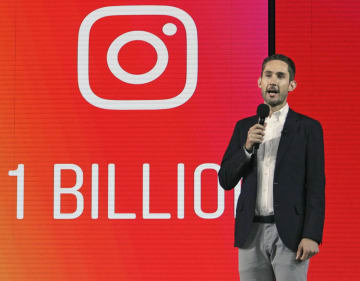 インスタグラムのケビン・シストロムCEO=6月、米サンフランシスコ(共同)
